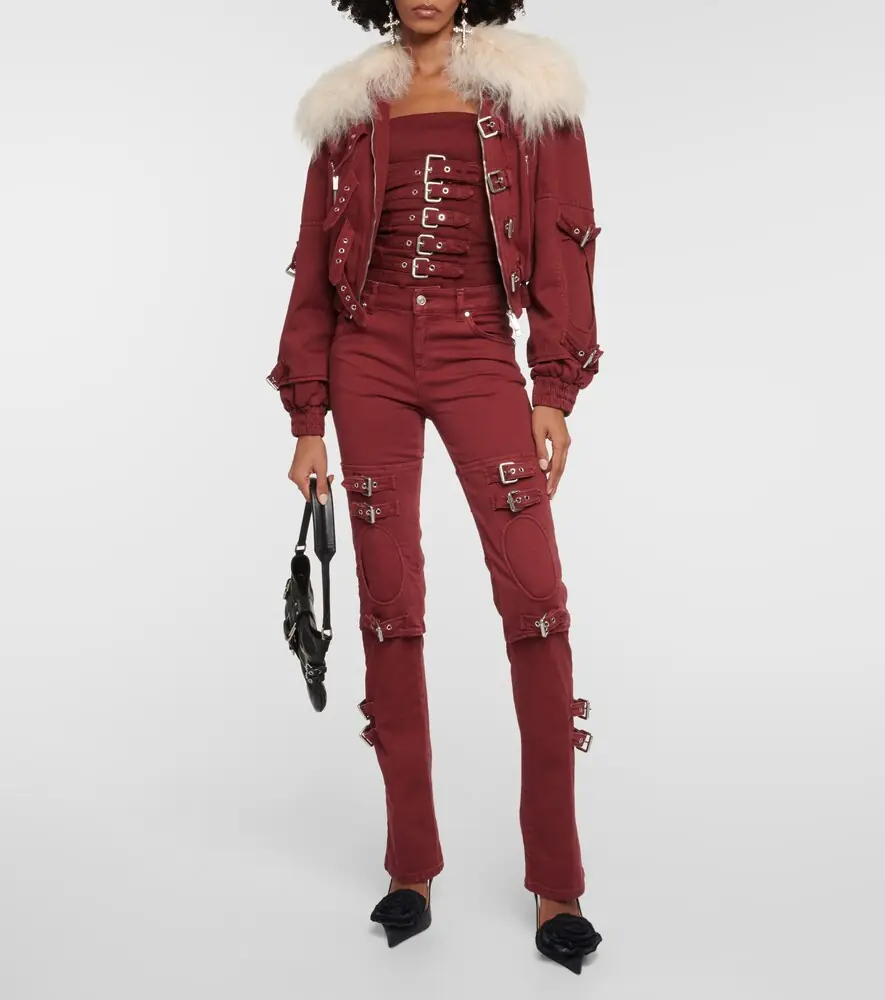 BLUMARINE Cutout mid-rise boyfriend jeans | Thumbnail 6