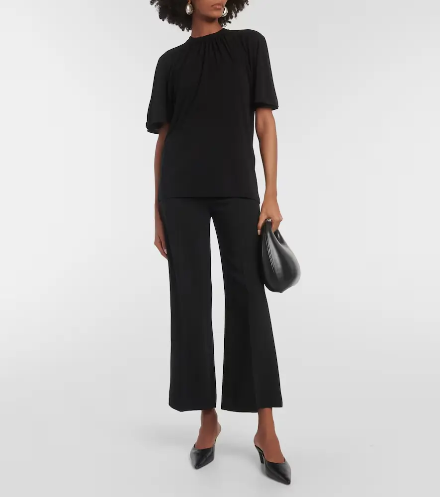 TOTEME Draped jersey top | Thumbnail 4