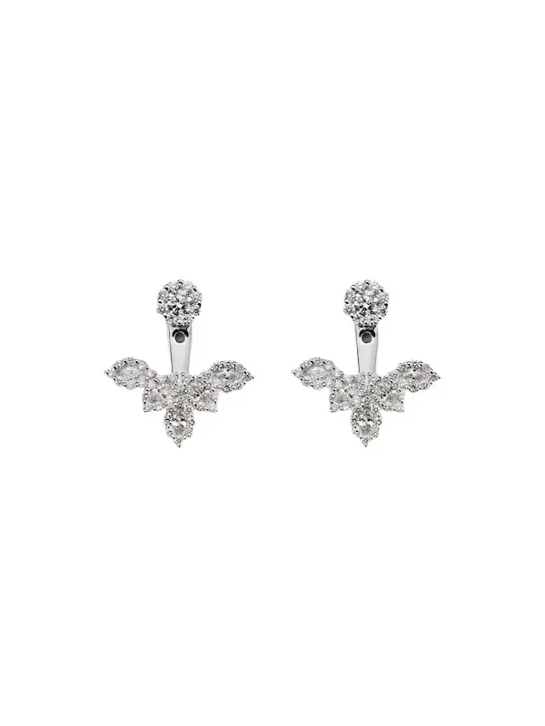 Moonflower 18kt white gold earrings with diamonds Moonflower 18kt white gold earrings with diamonds