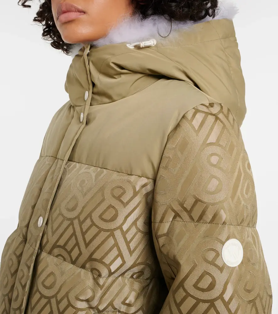 Yves Salomon Logo shearling-trimmed down jacket | Thumbnail 3
