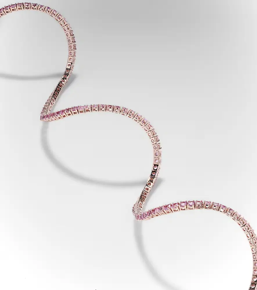 Roxanne First 14kt rose gold tennis necklace with sapphires | Thumbnail 5 Roxanne First 14kt rose gold tennis necklace with sapphires | Thumbnail 5