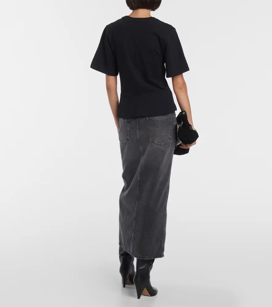 Isabel Marant Zeren draped cotton jersey T-shirt | Thumbnail 4