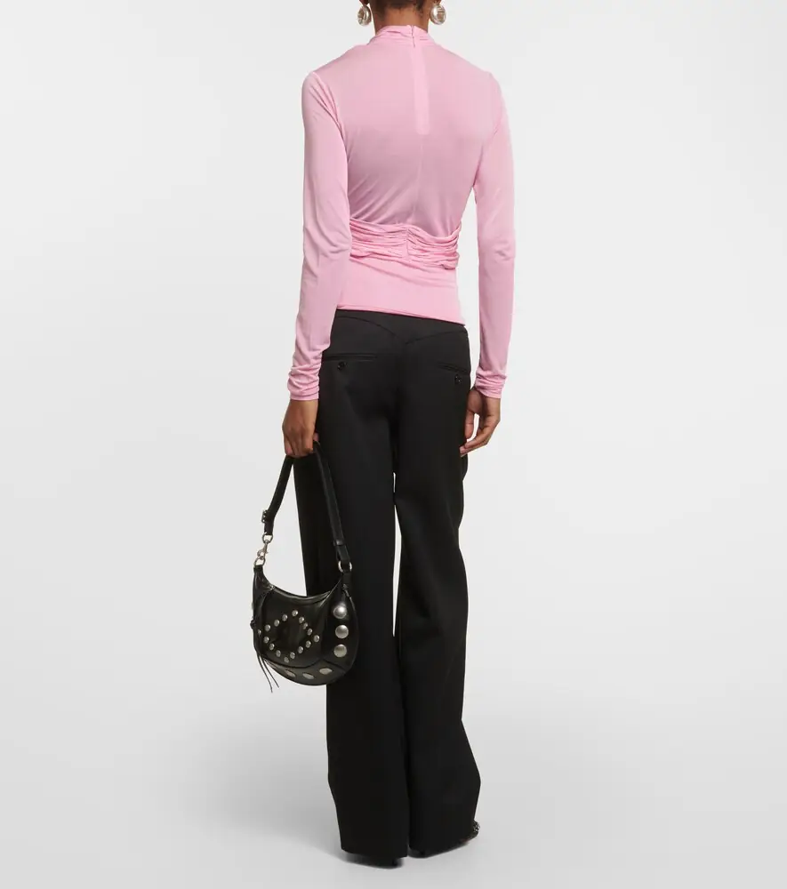 Isabel Marant Resly draped semi-sheer jersey top | Thumbnail 5