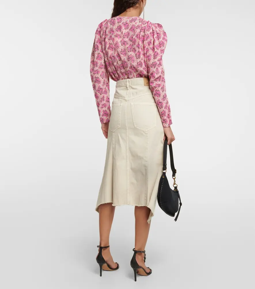 Isabel Marant Nyda denim midi skirt | Thumbnail 4