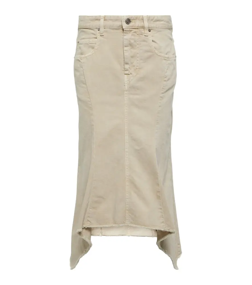 Isabel Marant Nyda denim midi skirt