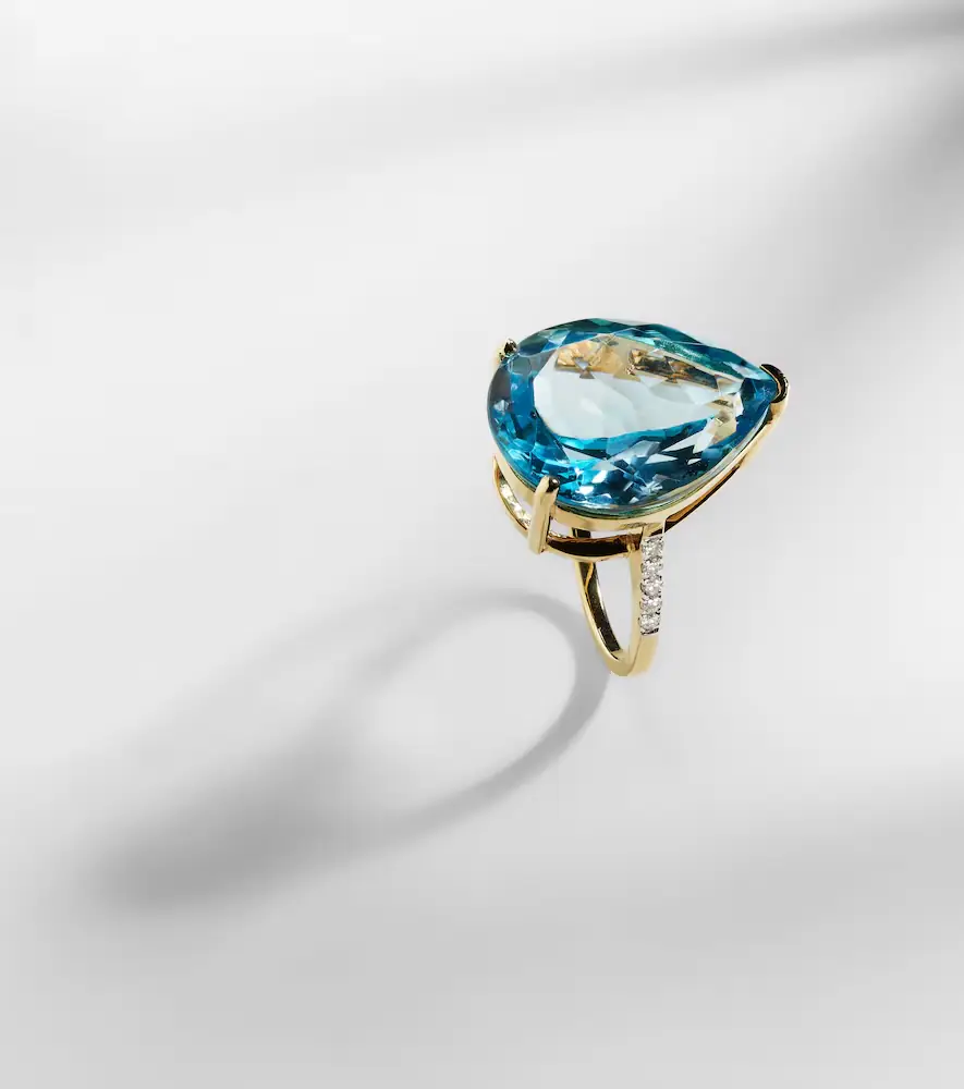 Mateo 14kt gold ring with topaz and diamonds | Thumbnail 5 Mateo 14kt gold ring with topaz and diamonds | Thumbnail 5