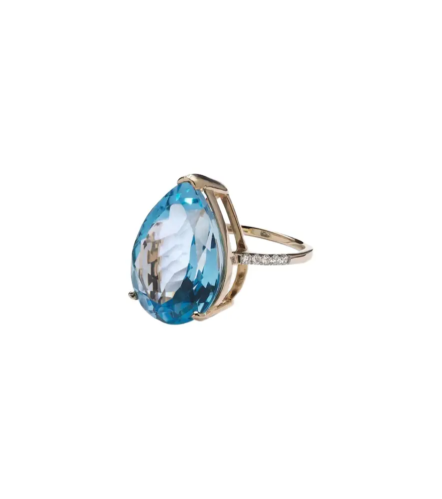Mateo 14kt gold ring with topaz and diamonds | Image 1 Mateo 14kt gold ring with topaz and diamonds | Image 1