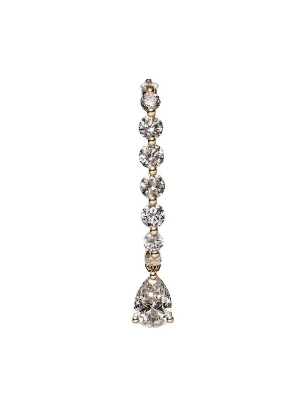 18kt gold single earring with diamonds