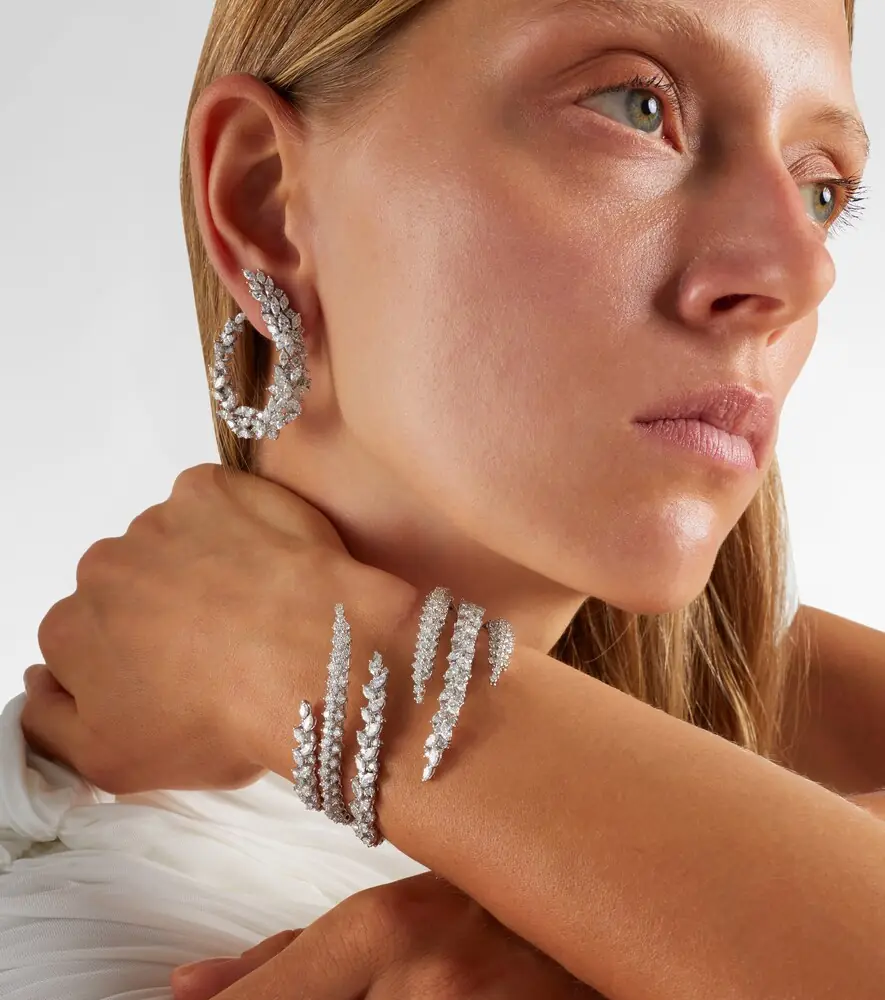 YEPREM Y-Couture 18kt white gold bangle with diamonds | Thumbnail 4 YEPREM Y-Couture 18kt white gold bangle with diamonds | Thumbnail 4