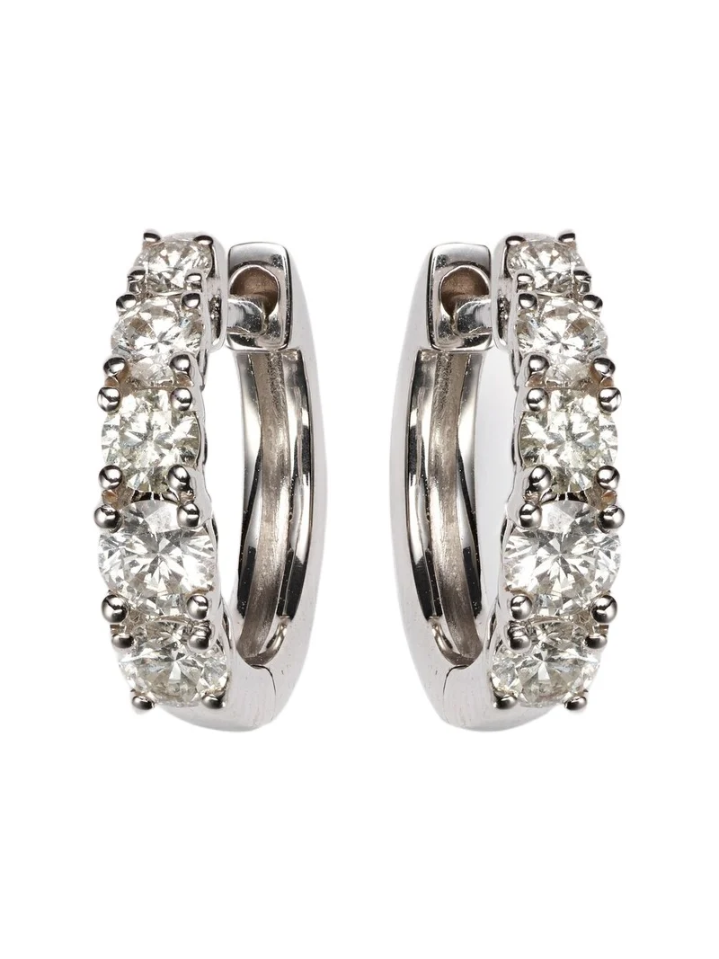 Huggie 18kt gold earrings with diamonds Huggie 18kt gold earrings with diamonds