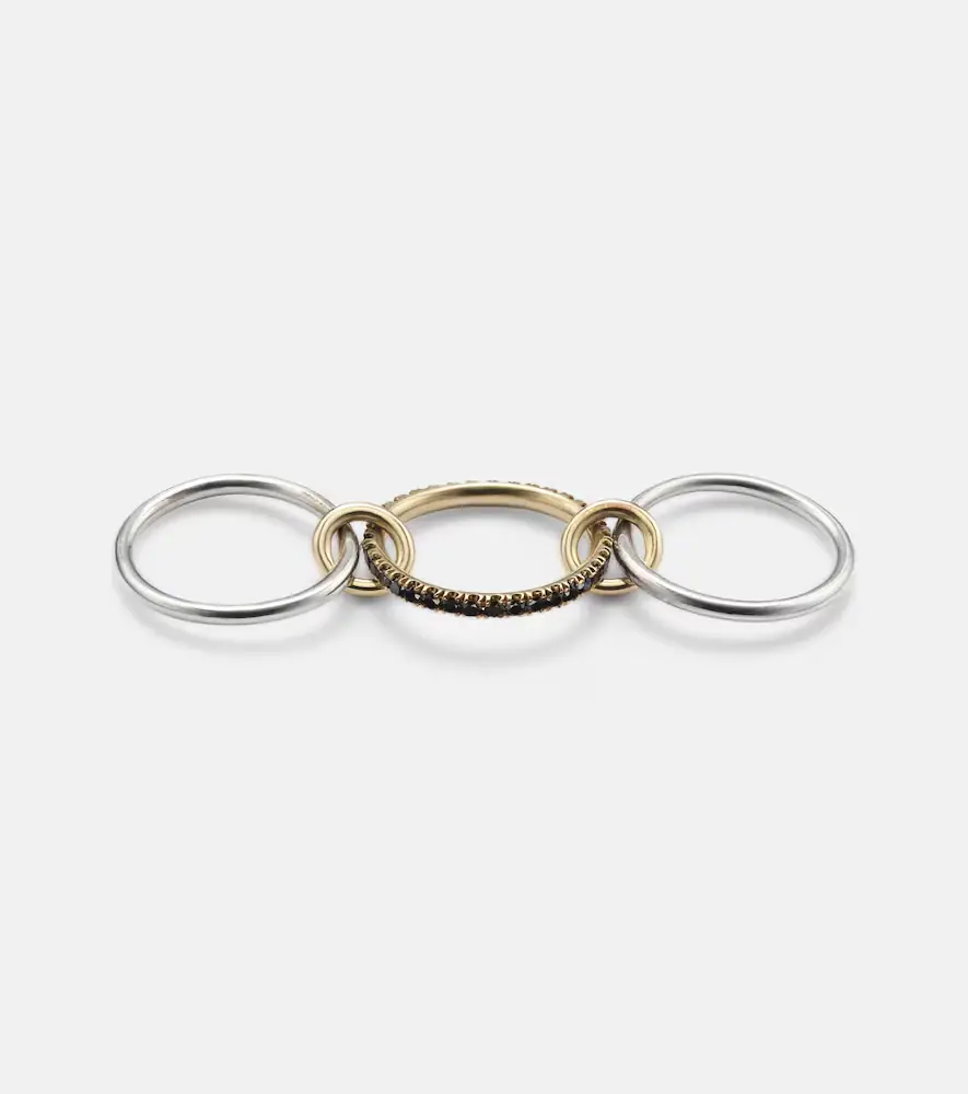Spinelli Kilcollin Tigris 18kt gold and sterling silver ring with black diamonds | Thumbnail 2
