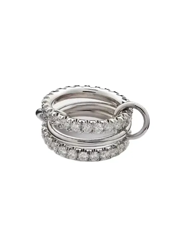 Juno 18kt white gold ring with diamonds