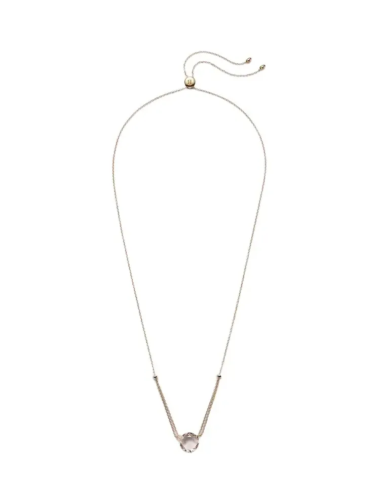 18kt rose gold necklace with morganite and diamonds