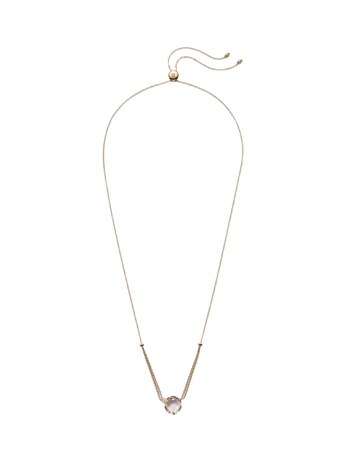18kt rose gold necklace with morganite and diamonds 18kt rose gold necklace with morganite and diamonds