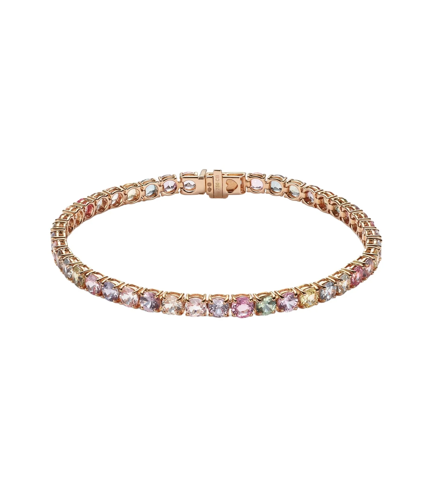 Essentials Rivière 18kt rose gold bracelet with sapphires Essentials Rivière 18kt rose gold bracelet with sapphires
