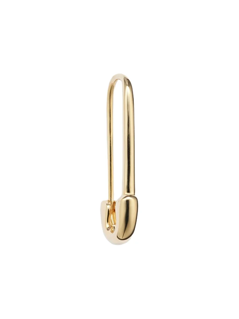 Safety Pin 18kt gold single earring
