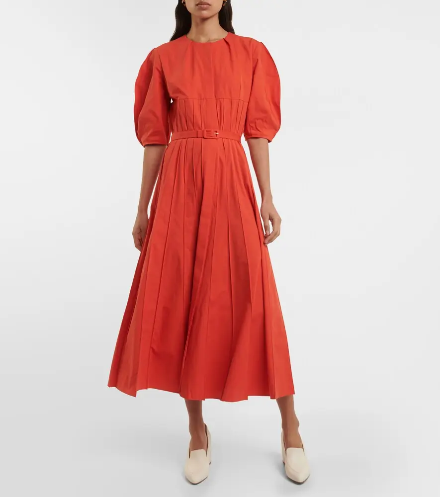 Gabriela Hearst Caden puff-sleeve cotton midi dress | Thumbnail 2