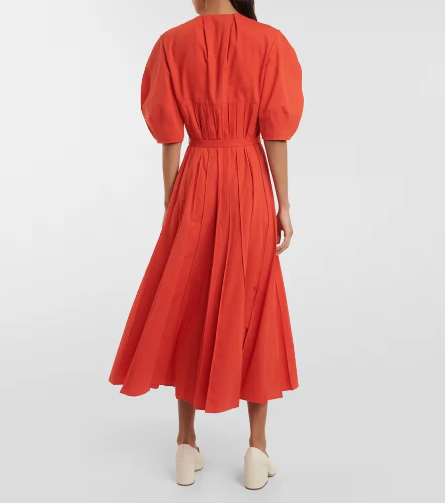 Gabriela Hearst Caden puff-sleeve cotton midi dress | Thumbnail 4