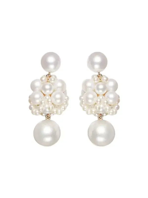 Dora Perle 14kt gold drop earrings with pearls Dora Perle 14kt gold drop earrings with pearls