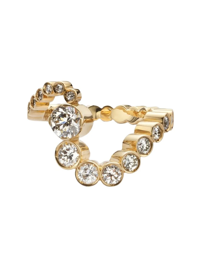 Grand Ensemble Ocean 18kt gold ring with diamonds Grand Ensemble Ocean 18kt gold ring with diamonds