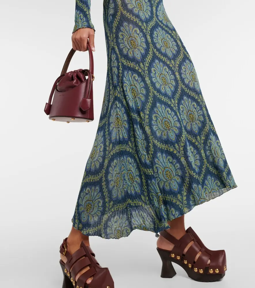 Etro Printed off-shoulder midi dress | Thumbnail 4