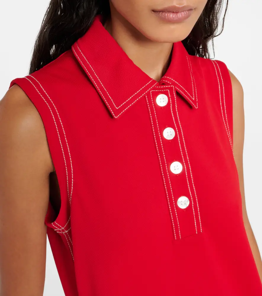 Tory Sport Contrast Stitch Polo minidress | Thumbnail 4