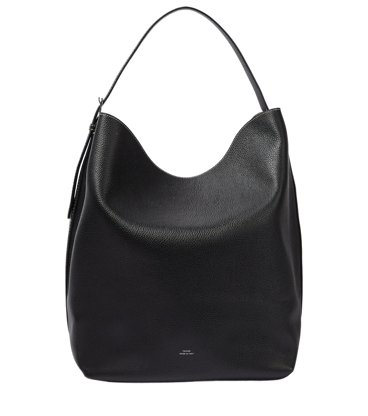 Belted leather tote bag Belted leather tote bag