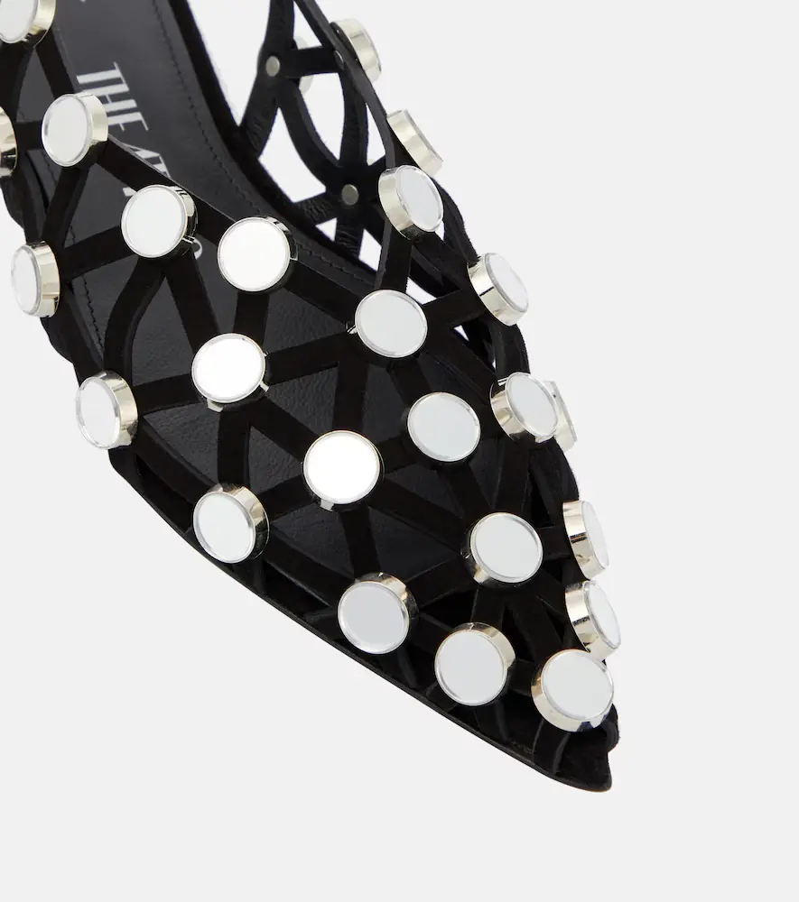 The Attico Grid embellished suede ballet flats | Thumbnail 3 The Attico Grid embellished suede ballet flats | Thumbnail 3