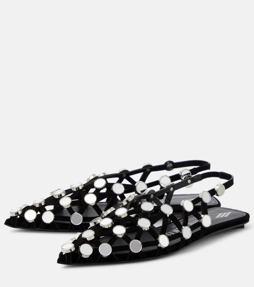 The Attico Grid embellished suede ballet flats | Thumbnail 4 The Attico Grid embellished suede ballet flats | Thumbnail 4