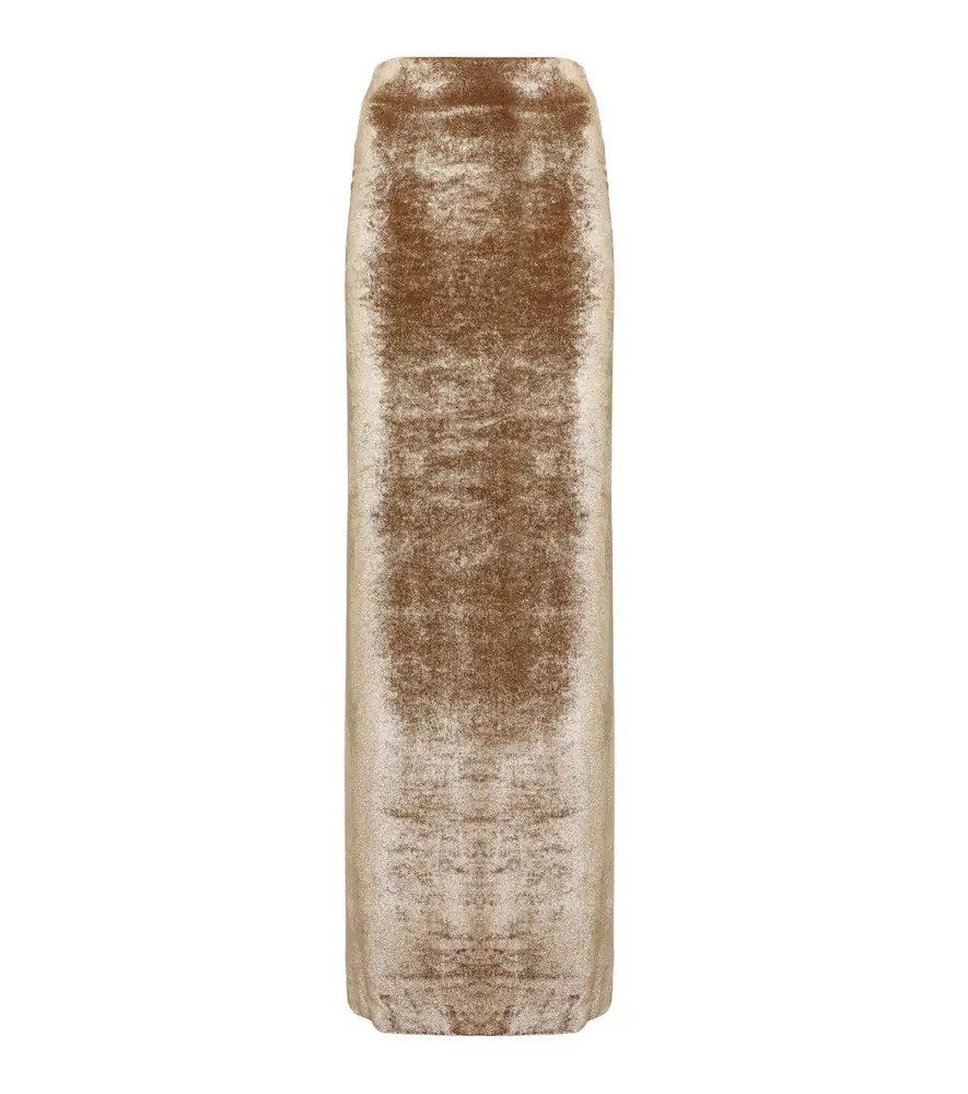 Brunello Cucinelli High-rise velvet maxi skirt | Image 1 Brunello Cucinelli High-rise velvet maxi skirt | Image 1