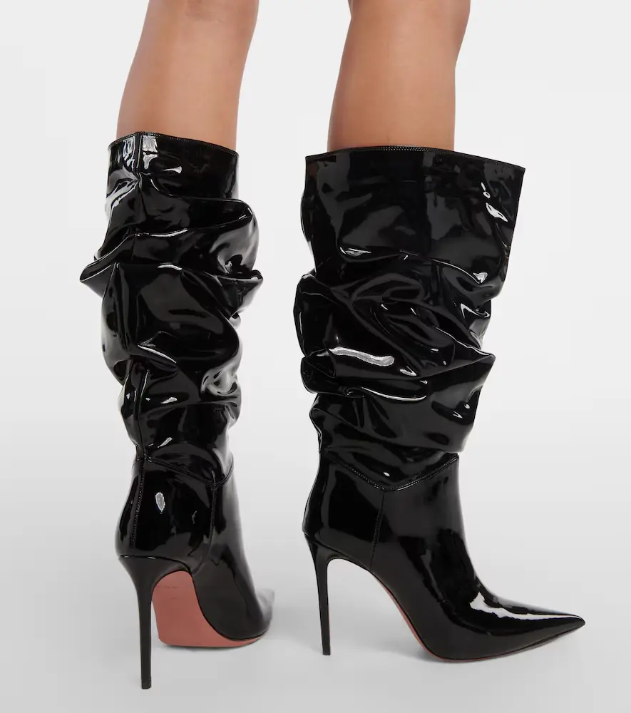 Amina Muaddi Jahleel 95 latex ankle boots | Thumbnail 3 Amina Muaddi Jahleel 95 latex ankle boots | Thumbnail 3