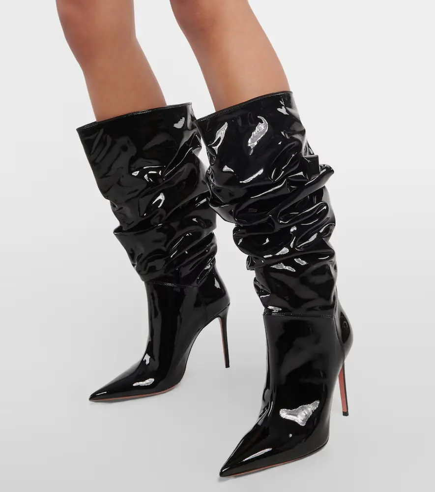Amina Muaddi Jahleel 95 latex ankle boots | Thumbnail 4 Amina Muaddi Jahleel 95 latex ankle boots | Thumbnail 4