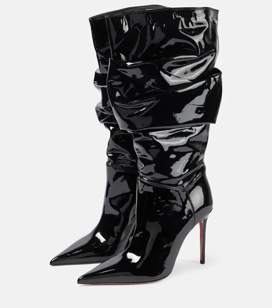 Amina Muaddi Jahleel 95 latex ankle boots | Thumbnail 5 Amina Muaddi Jahleel 95 latex ankle boots | Thumbnail 5