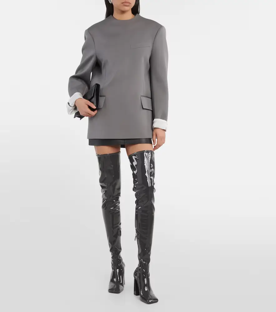 Amina Muaddi Marine Stretch 95 latex over-the-knee boots | Thumbnail 4 Amina Muaddi Marine Stretch 95 latex over-the-knee boots | Thumbnail 4