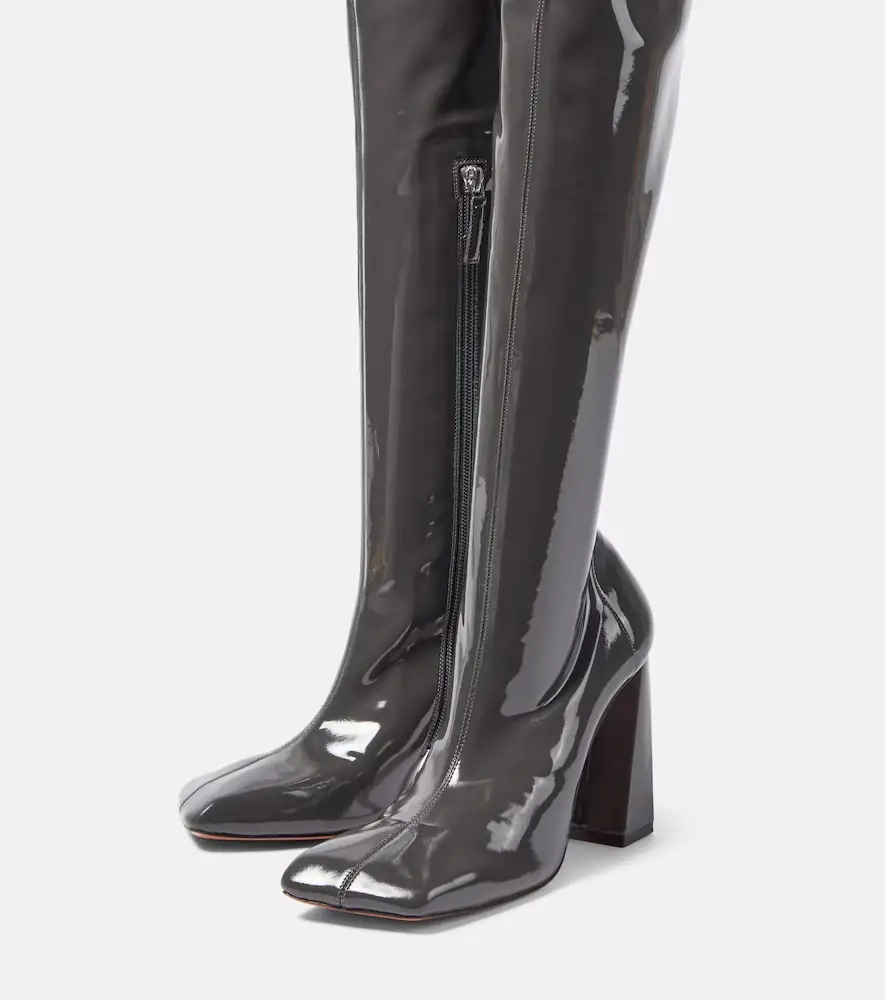 Amina Muaddi Marine Stretch 95 latex over-the-knee boots | Thumbnail 6 Amina Muaddi Marine Stretch 95 latex over-the-knee boots | Thumbnail 6