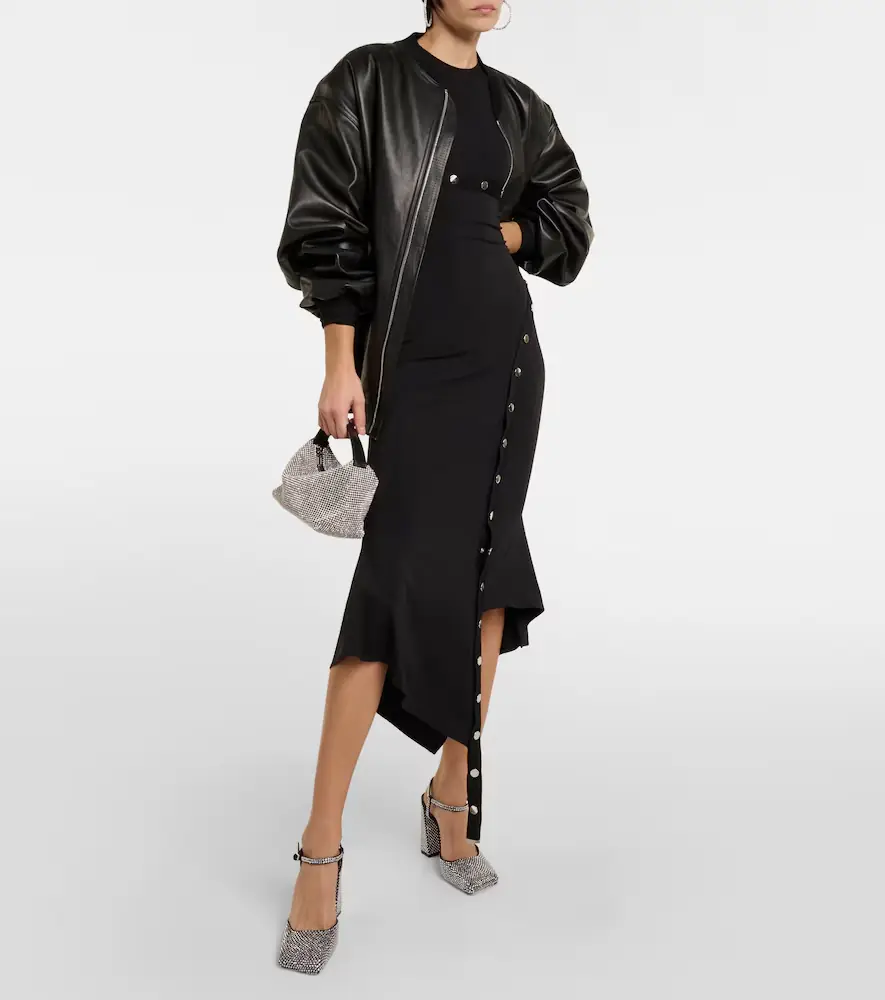 Amina Muaddi Charlotte 95 embellished satin pumps | Thumbnail 5