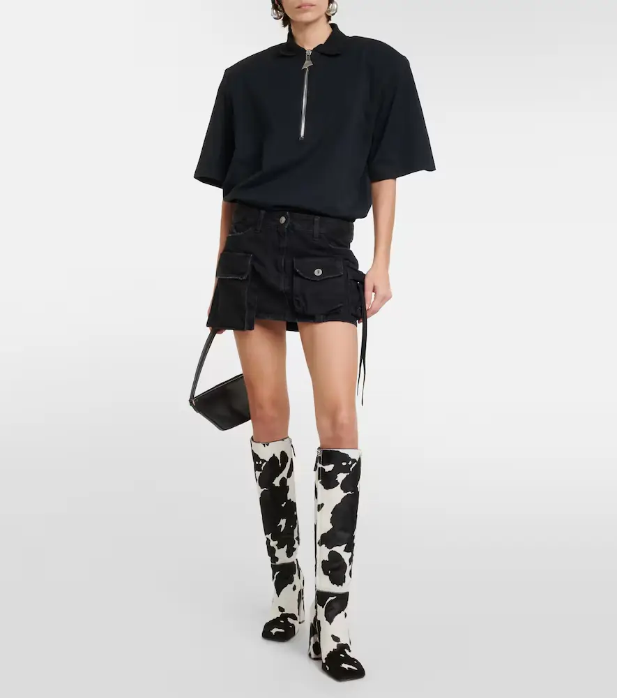 Amina Muaddi Marine calf hair knee-high boots | Thumbnail 7