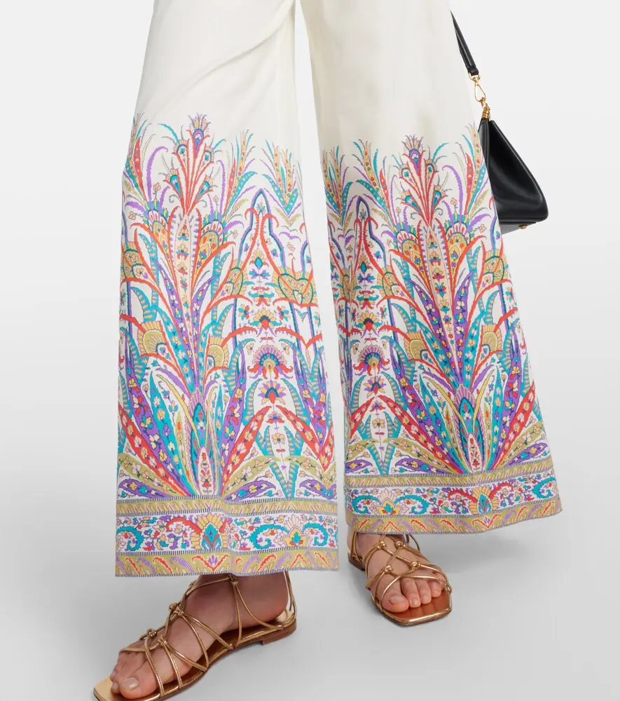 Etro Printed cotton-blend wide-leg pants | Thumbnail 3 Etro Printed cotton-blend wide-leg pants | Thumbnail 3