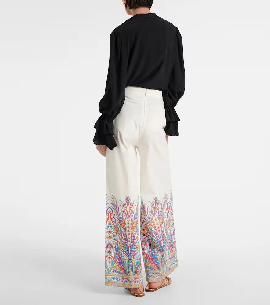 Etro Printed cotton-blend wide-leg pants | Thumbnail 4 Etro Printed cotton-blend wide-leg pants | Thumbnail 4