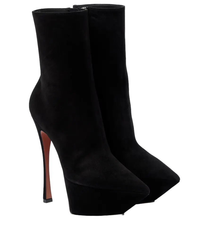 Amina Muaddi Yigit 150 suede ankle boots | Image 1 Amina Muaddi Yigit 150 suede ankle boots | Image 1
