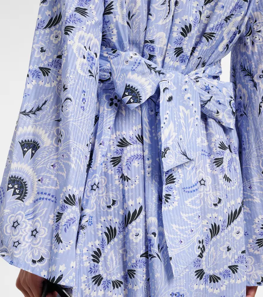 Etro V-neck printed cotton-blend minidress | Thumbnail 2 Etro V-neck printed cotton-blend minidress | Thumbnail 2