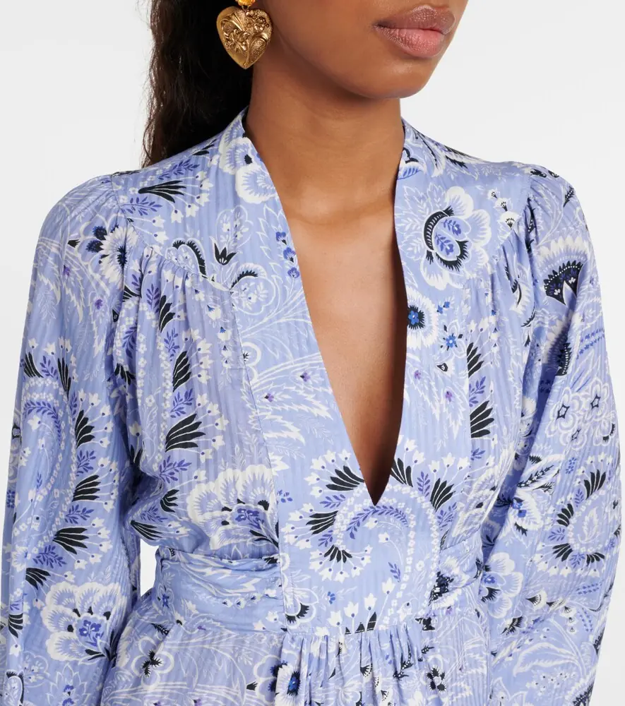 Etro V-neck printed cotton-blend minidress | Thumbnail 6 Etro V-neck printed cotton-blend minidress | Thumbnail 6