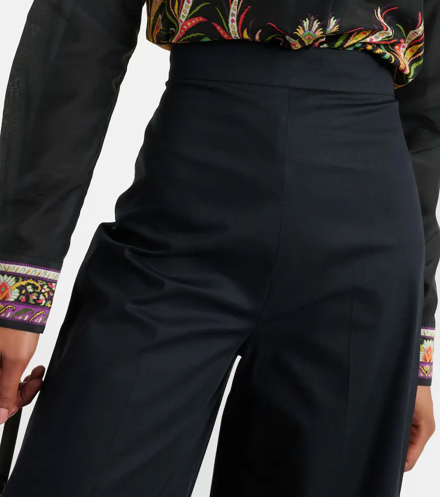Etro Printed cotton-blend flared pants | Thumbnail 3