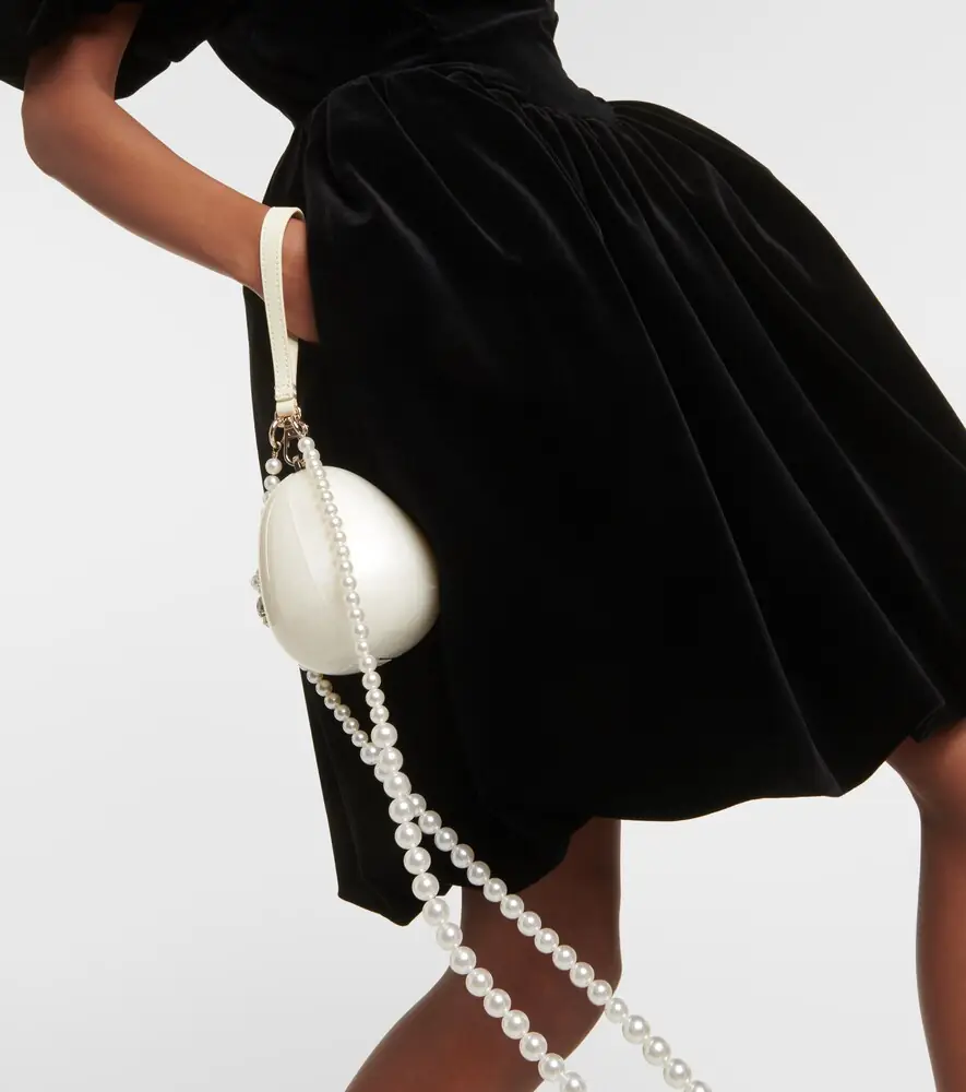 Simone Rocha Off-shoulder velvet mini dress | Thumbnail 3 Simone Rocha Off-shoulder velvet mini dress | Thumbnail 3