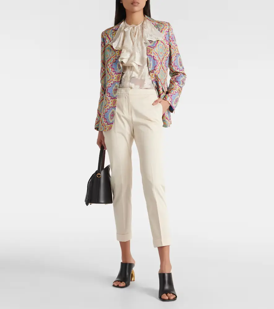 Etro High-rise cotton-blend tapered pants | Thumbnail 2 Etro High-rise cotton-blend tapered pants | Thumbnail 2