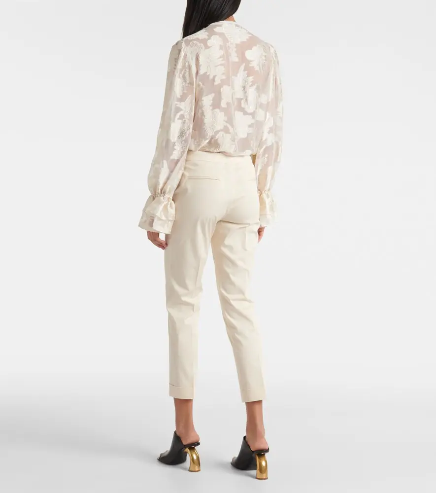 Etro High-rise cotton-blend tapered pants | Thumbnail 5 Etro High-rise cotton-blend tapered pants | Thumbnail 5
