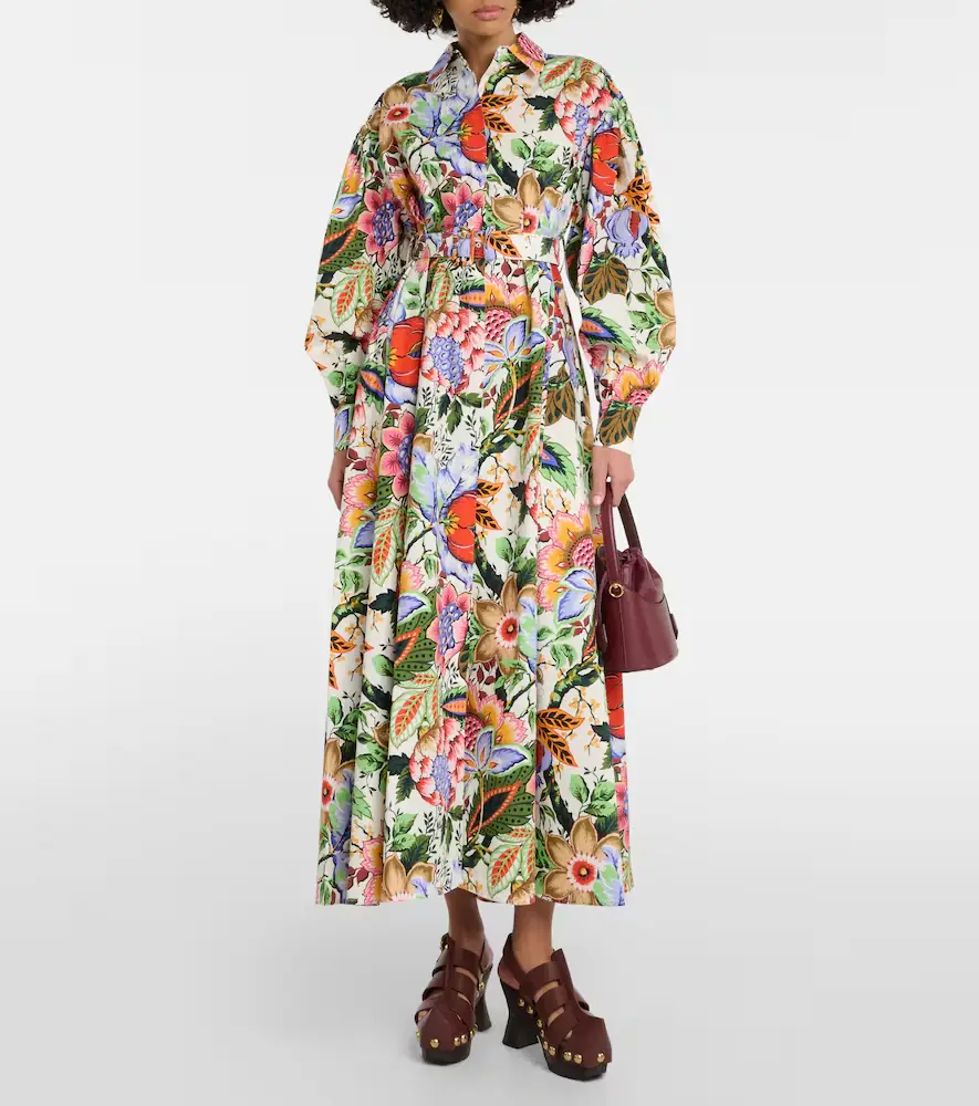 Etro Floral cotton midi shirt dress | Thumbnail 2