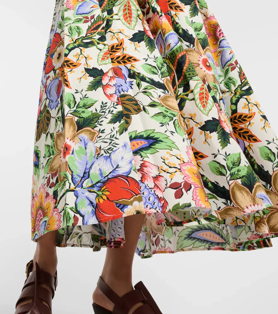 Etro Floral cotton midi shirt dress | Thumbnail 3