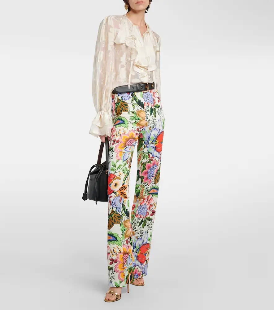 Etro High-rise floral straight pants | Thumbnail 3