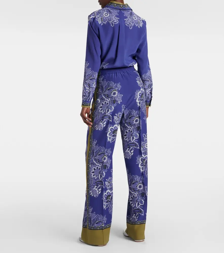 Etro Paisley high-rise silk wide-leg pants | Thumbnail 4 Etro Paisley high-rise silk wide-leg pants | Thumbnail 4